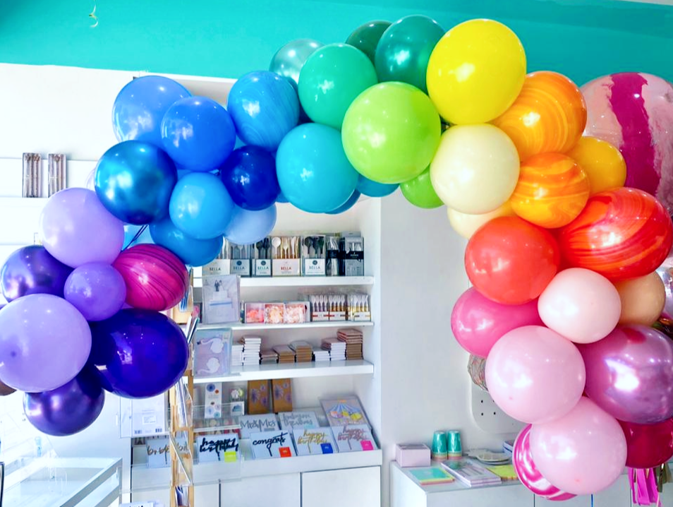 Organic Balloon Garland Rainbow Theme