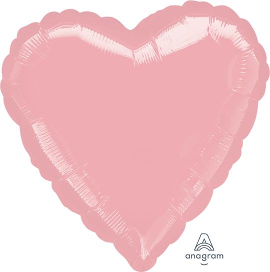 Pastel Pink Heart Balloon 18"