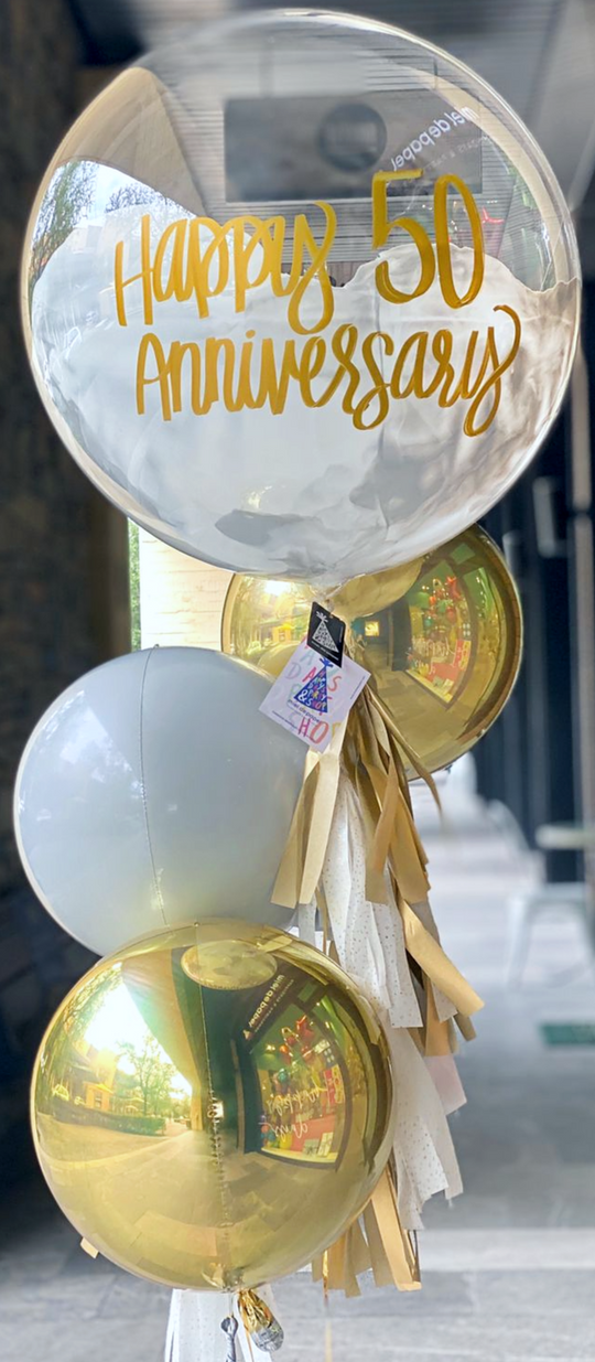 Bouquet Burbuja Gigante Pintada + Orbz