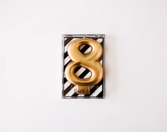 Gold Candle Number 8