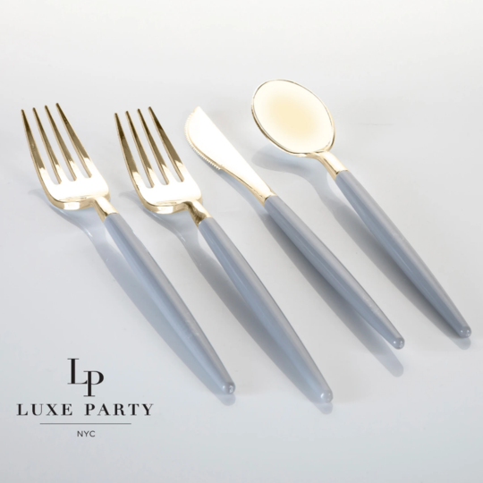 Grey and Gold Cutlery Pack 32 Pieces