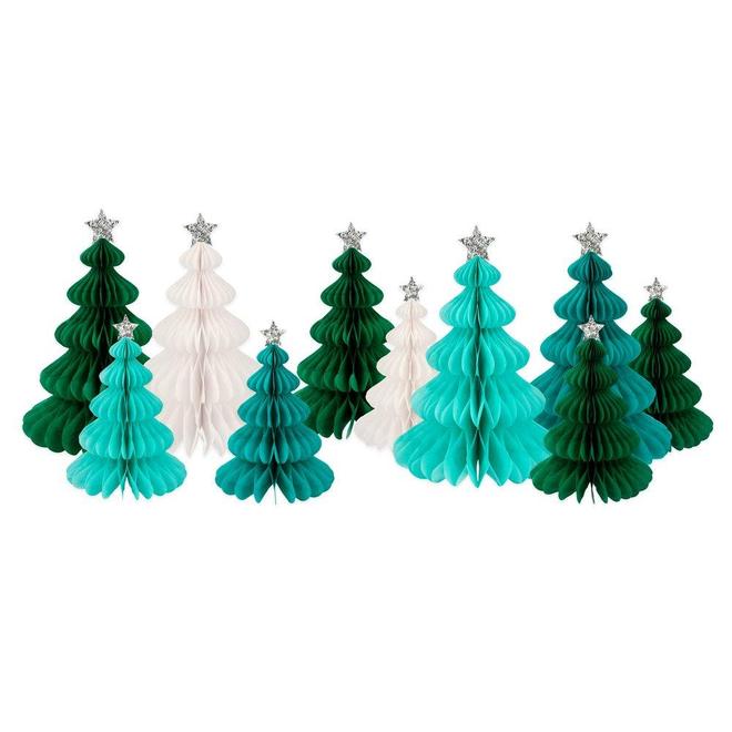 Green Forest Honeycomb Decorations