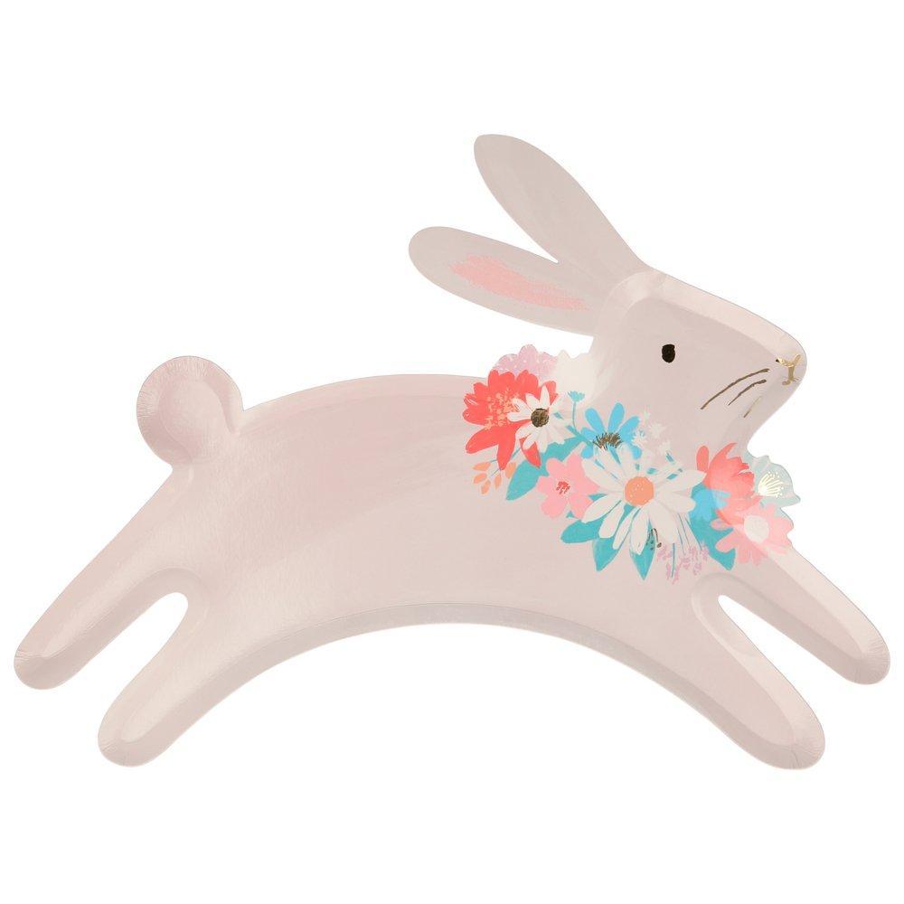 Leaping Spring Bunny Plates