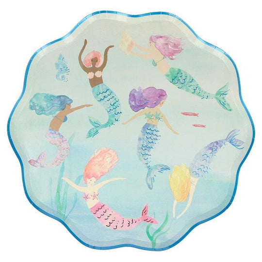 Mermaids Swimming Large Plates