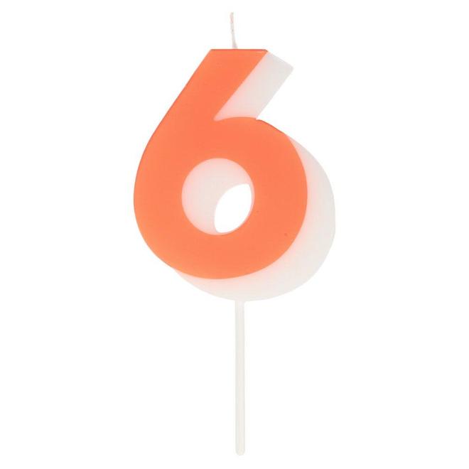 Number Six Candle