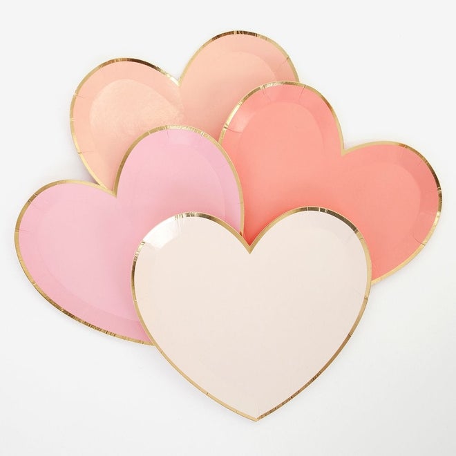 Pink Tone Large Heart Plate