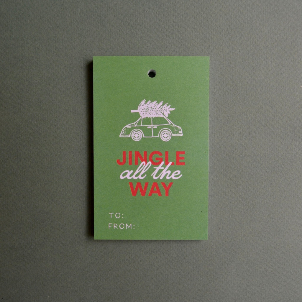 30-Pack Christmas Tags: Jingle all the way