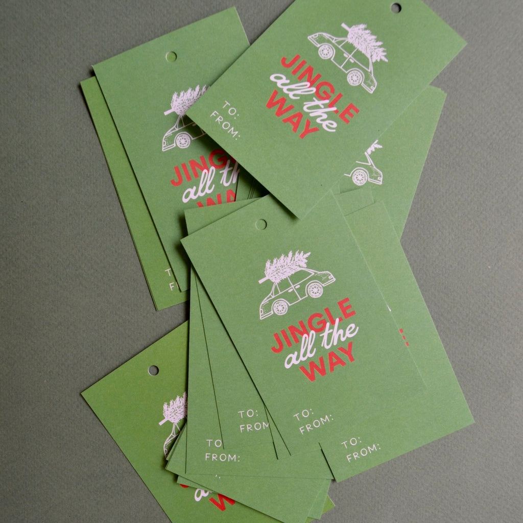 30-Pack Christmas Tags: Jingle all the way