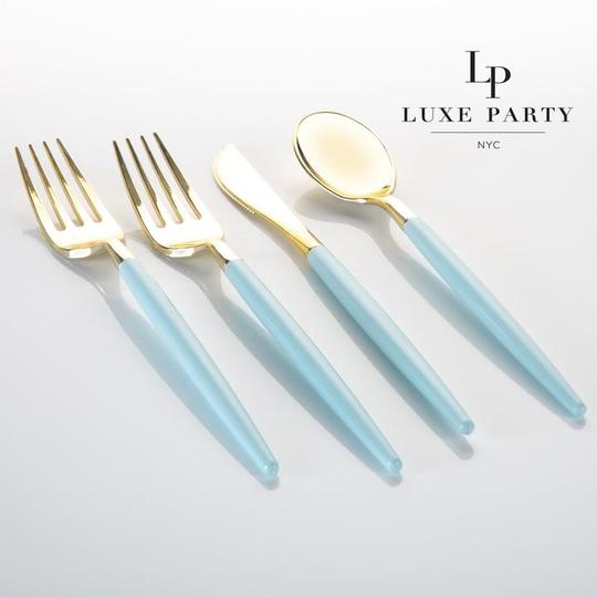 Mint and Gold Cutlery Pack 32 pieces
