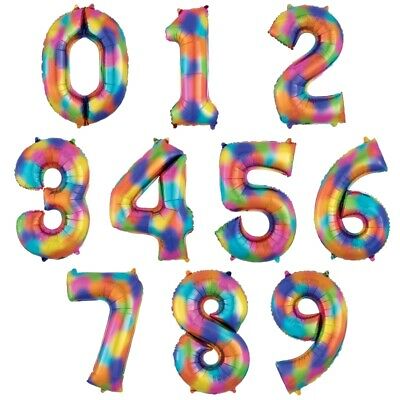 Giant Rainbow Splash 36" Numbers balloons
