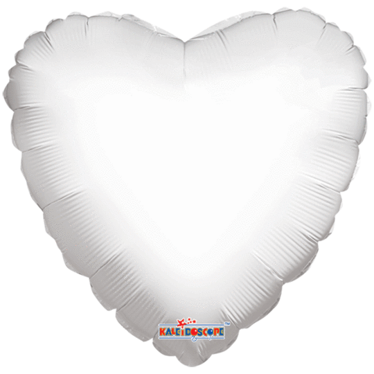 White Heart Balloon 18"