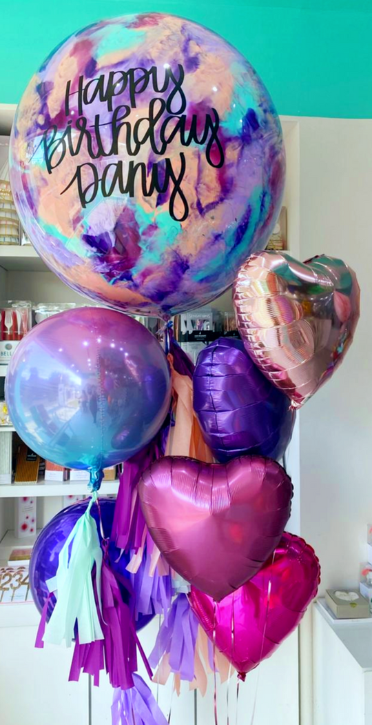 Bouquet Burbuja Gigante Full + Orbz + Hearts
