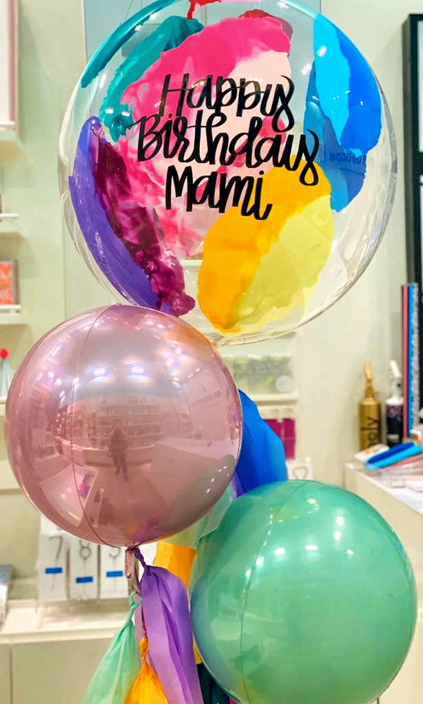 Bouquet Burbuja Grande Pintada + Orbz