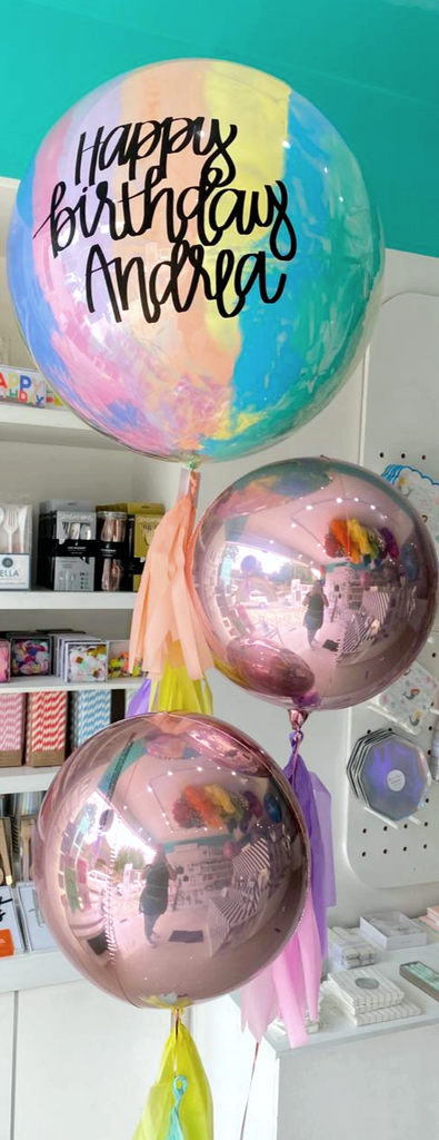 Bouquet Burbuja Grande Pintada + Orbz