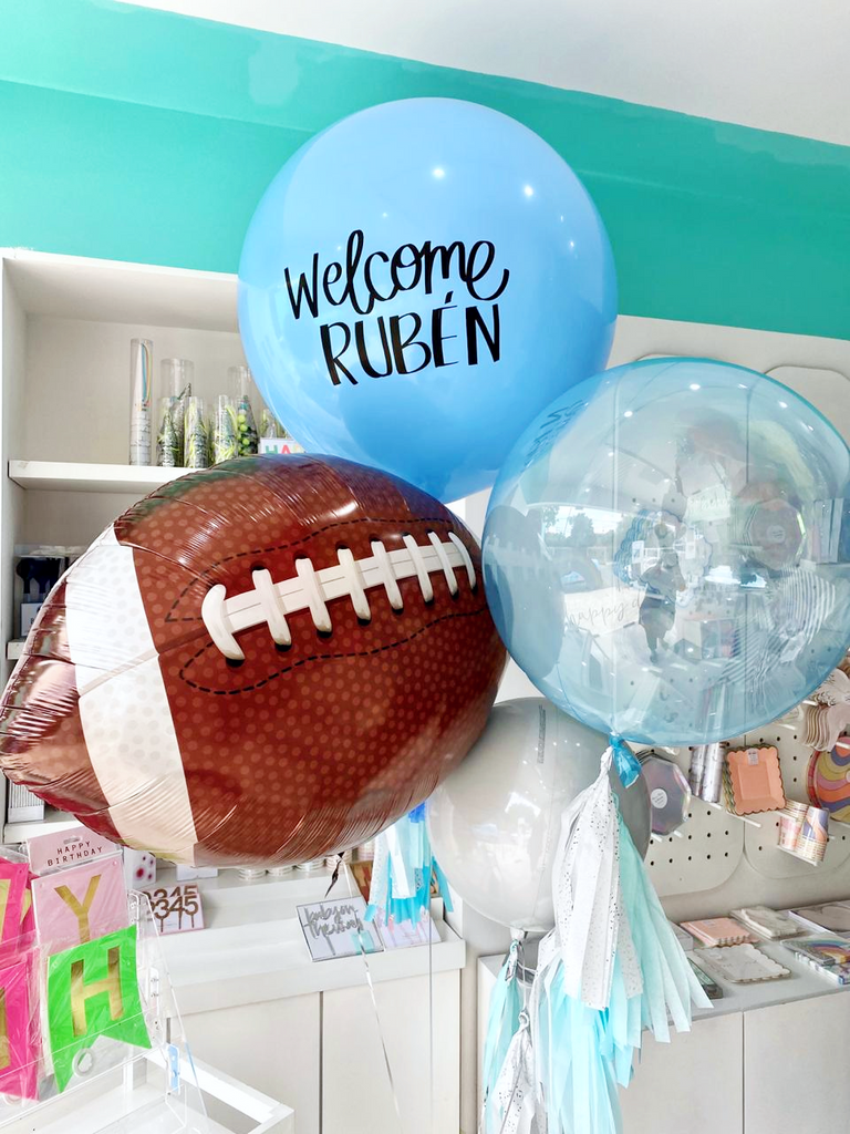 Bouquet Gigante de Látex Liso + Clearz + Orbz + American Football