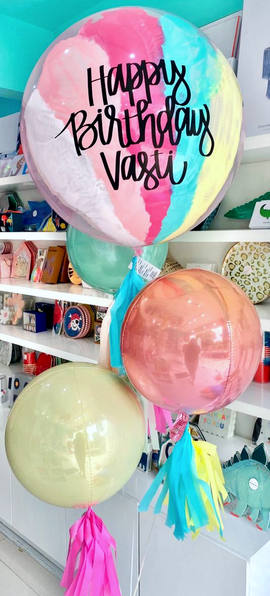 Bouquet Burbuja Grande Pintada + Orbz