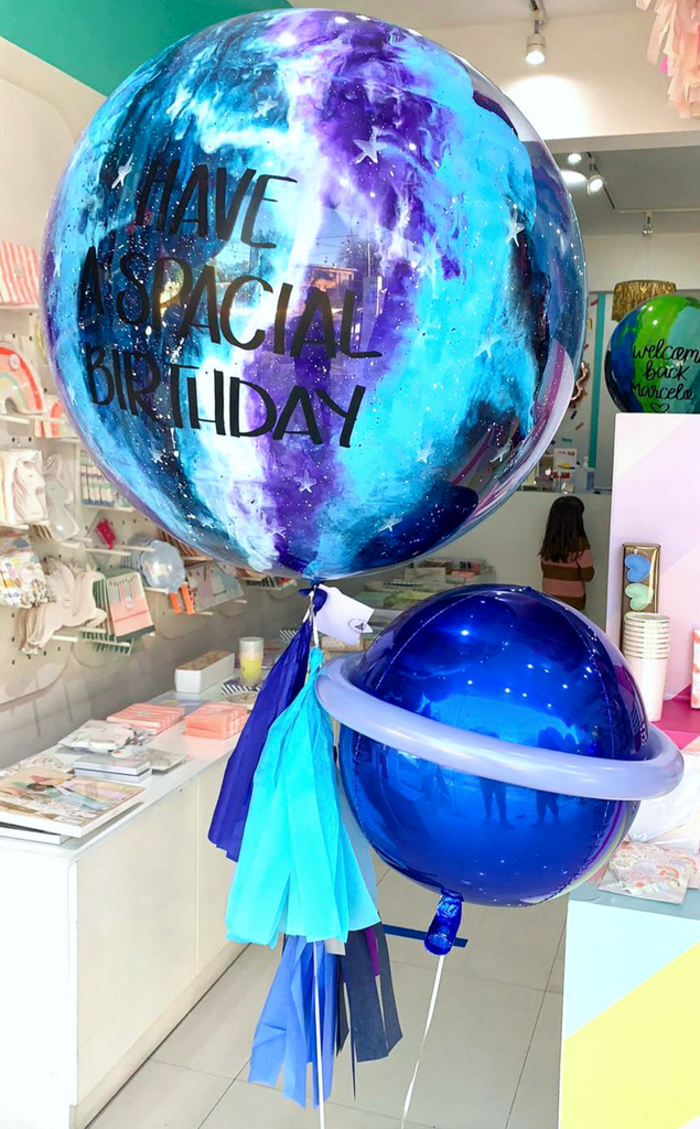 Bouquet Burbuja Grande Space Theme + Planet Orbz