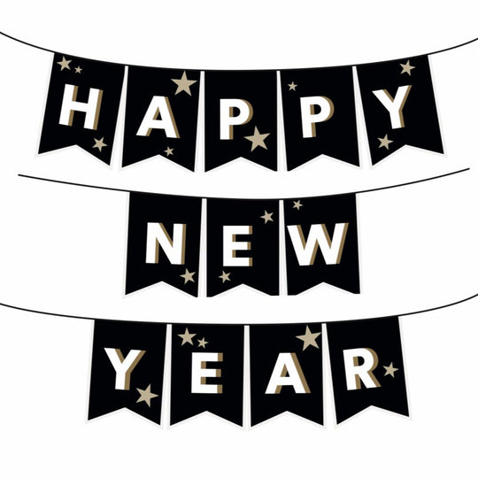 Happy New Year Banner Garland