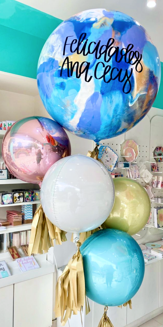 Bouquet Burbuja Gigante Pintada Full + Orbz