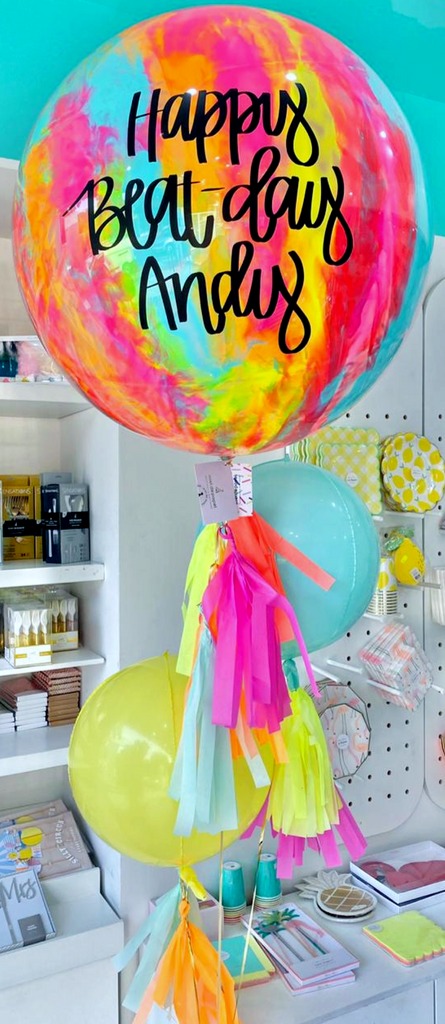 Bouquet Burbuja Grande Pintada + Neon Orbz