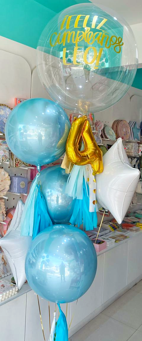 Bouquet Clearz + Orbz + Stars + Números Colgando