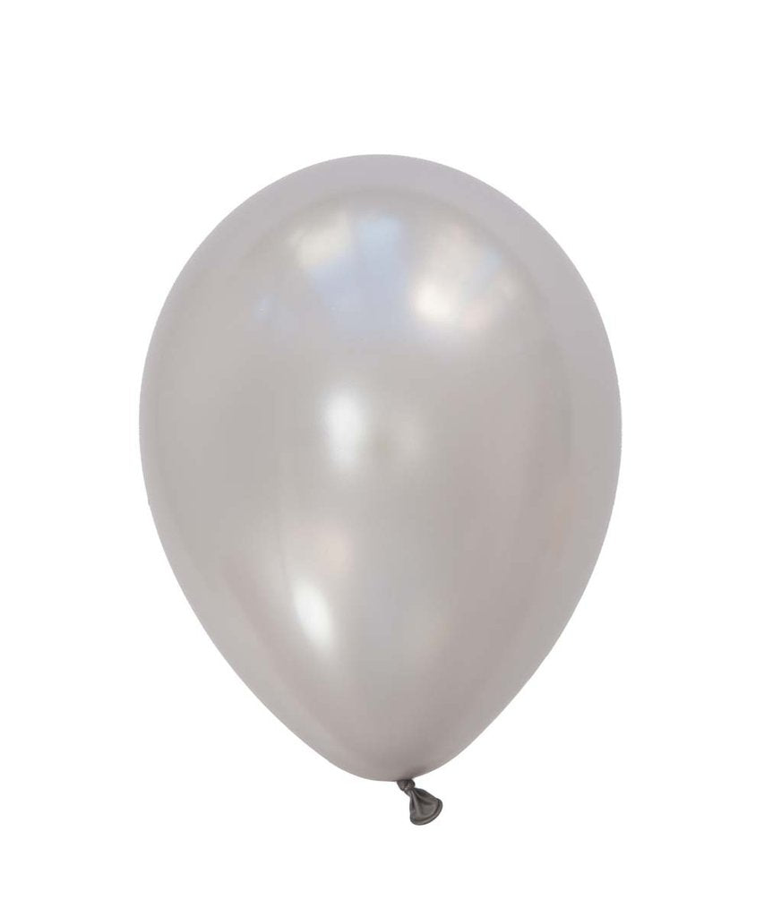 Silver Latex balloons 11" (10 pack)