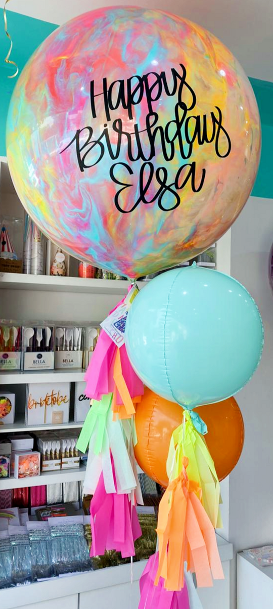 Bouquet Gigante de Látex Pintado + Orbz