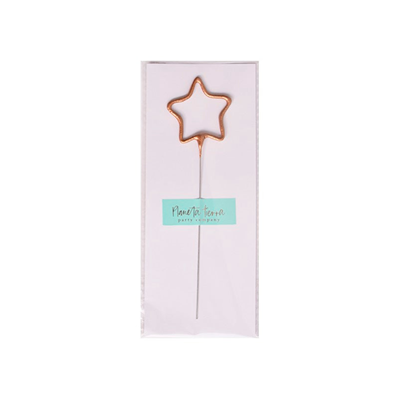 Sparkle Candle Rose Gold Star