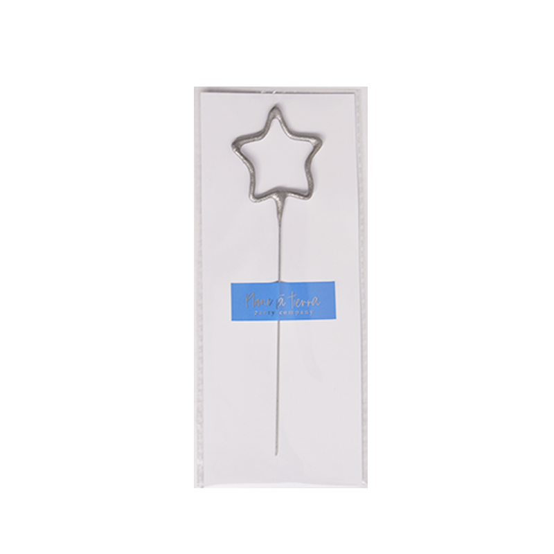 Sparkle Candle Silver Star