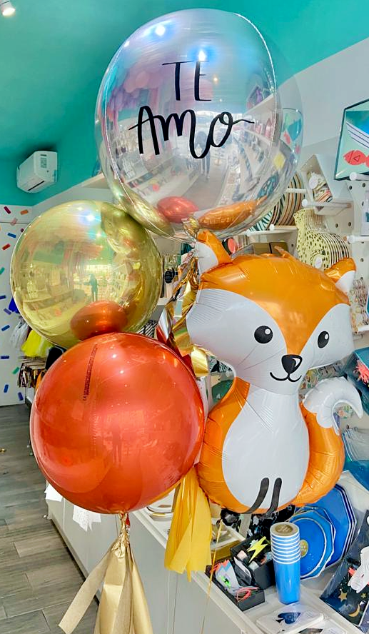Bouquet Orbz Jumbo + Orbz + Woodland Fox Balloon
