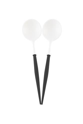 White and Black Bella 2 Pieces Serving Spoon