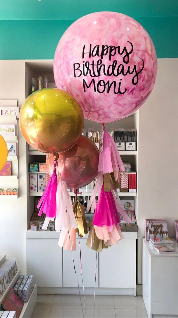 Bouquet Gigante de látex pintado + Orbz Ombré