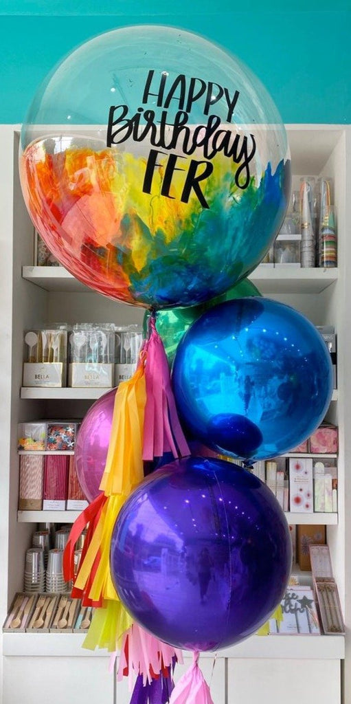 Bouquet Burbuja Gigante Pintada + Orbz