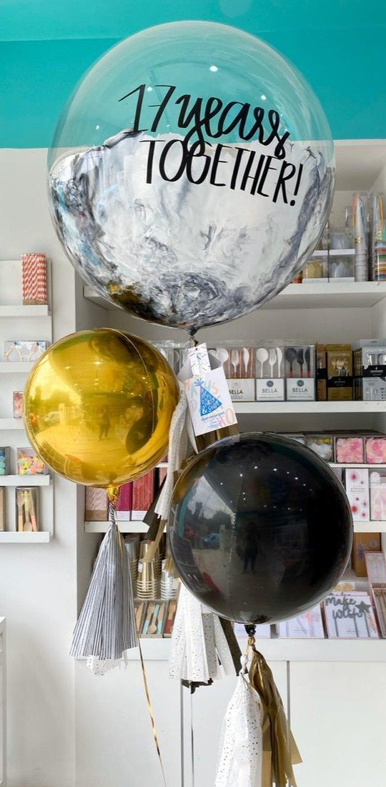 Bouquet Burbuja Gigante Pintada + Orbz